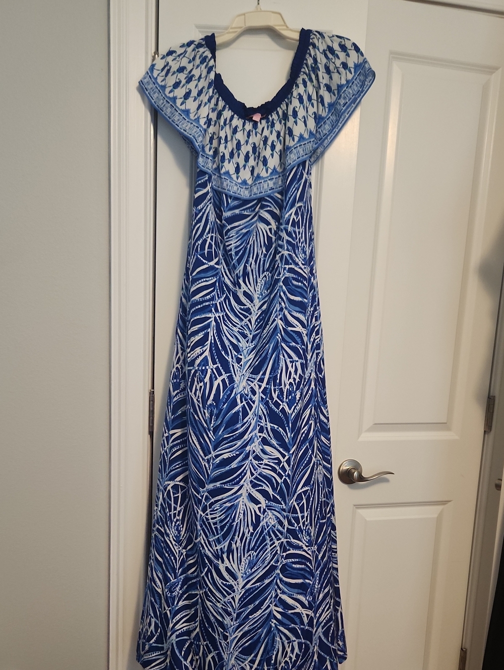 Lilly Pulitzer Blue and White Maxi Dress